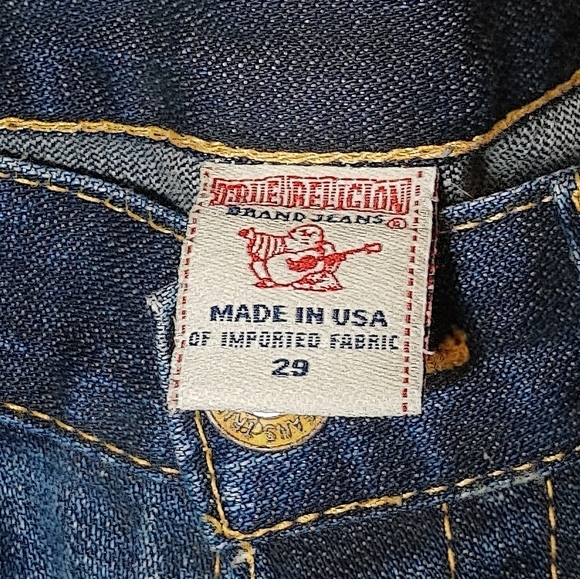 VTG True Religion  Women's Light Blue Wash Distressed made in USA - Picture 5 of 16